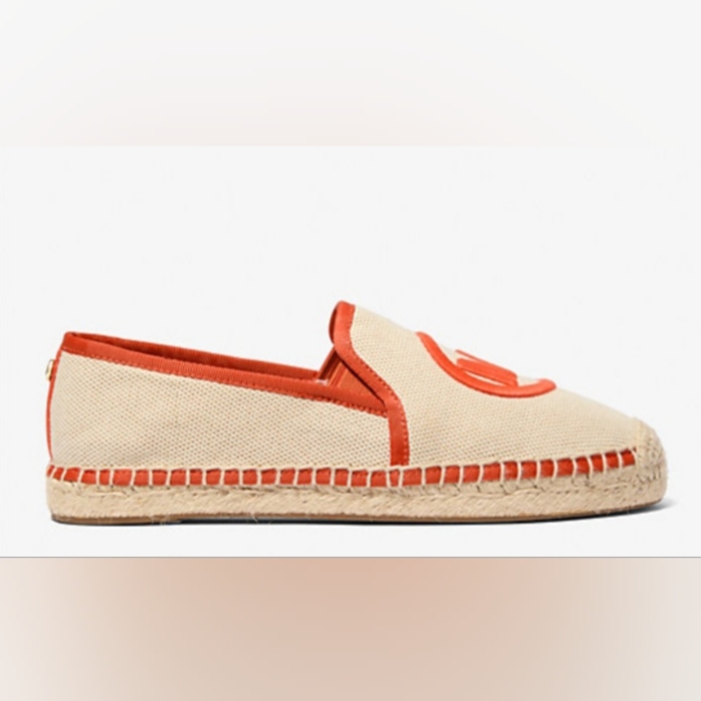 Women's Espadrilles in Cream and Orange